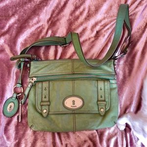 Fossil: Mint leather crossbody